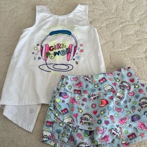 Lucky in love girls tennis outfit skirt size 6 (XS)top size 7-8(S)